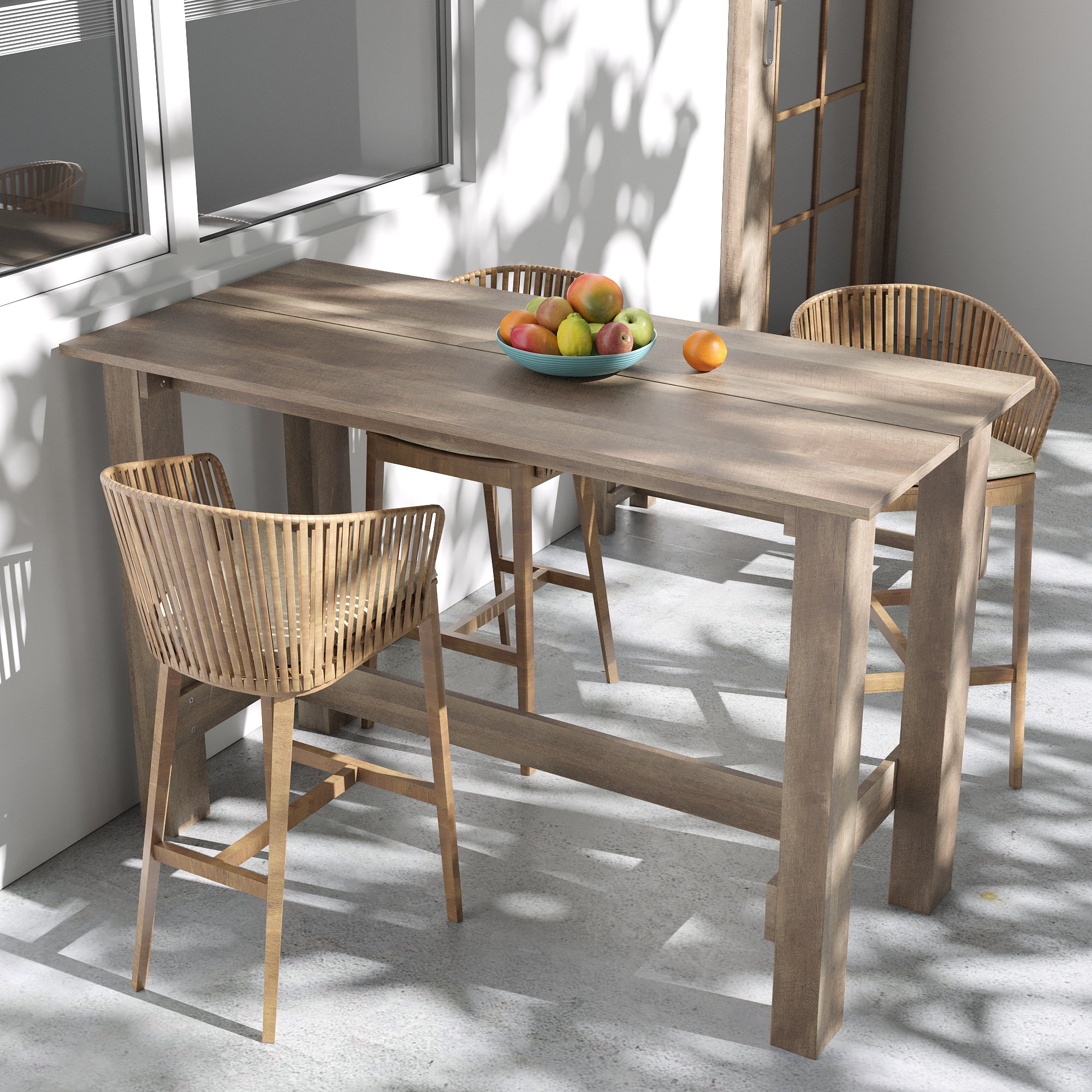 【配送不可】DOERI COUNTER TABLE(oak) & CHAIR Wayfair.com - Online Home Store for Furniture, Decor, Outdoors & More
